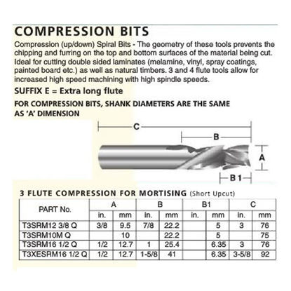 3 Flute Compression For Mortising