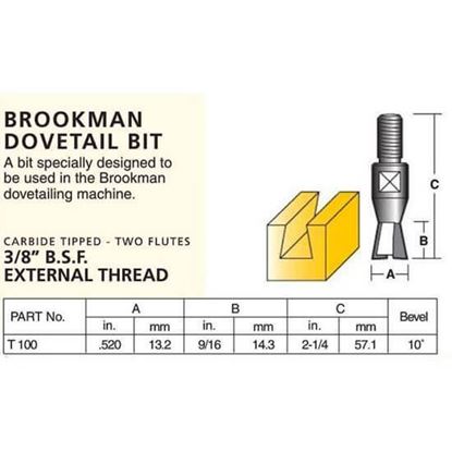 Groove Forming Brookman Dovetail Bit